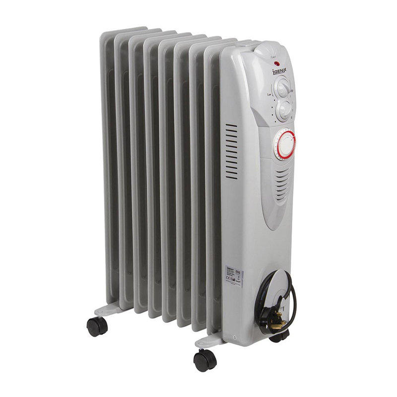 Igenix Oil Filled 2,000 Watt Portable Electric Radiator Heater with 24H